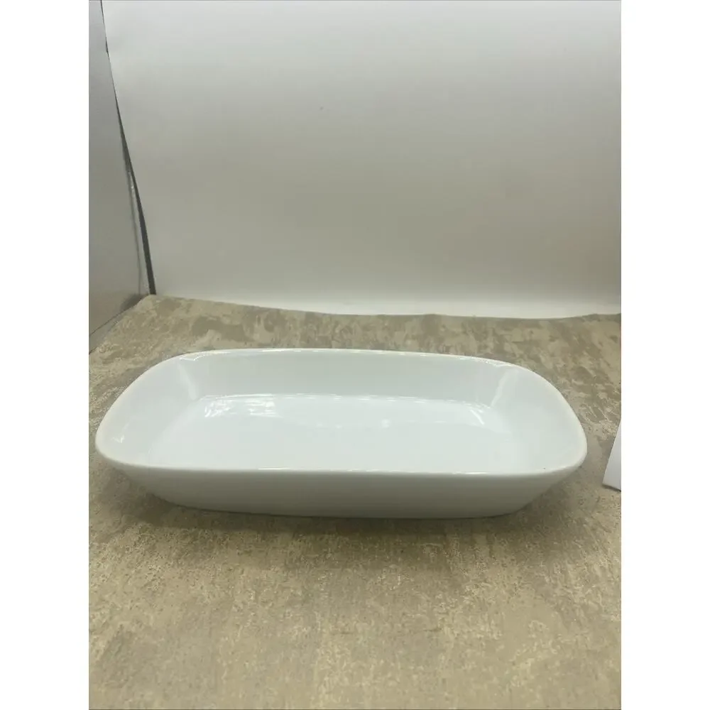 Cordon Bleu BIA Porcelain Oblong Baker/Serving Dish White-Oven To Table 9.5”
